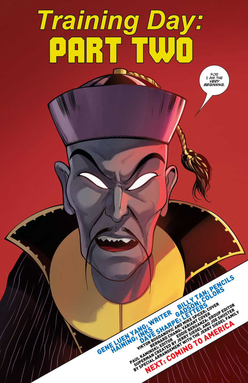 New Super-Man #8 art by Billy Tan, Haining, and Gadson